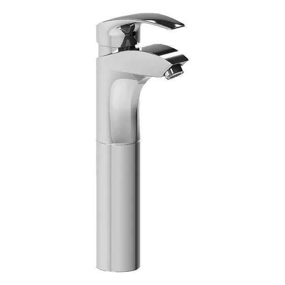 Monomando Alto Para Lavabo Yaz 613yz Urrea Acabado Cromado Color Plateado