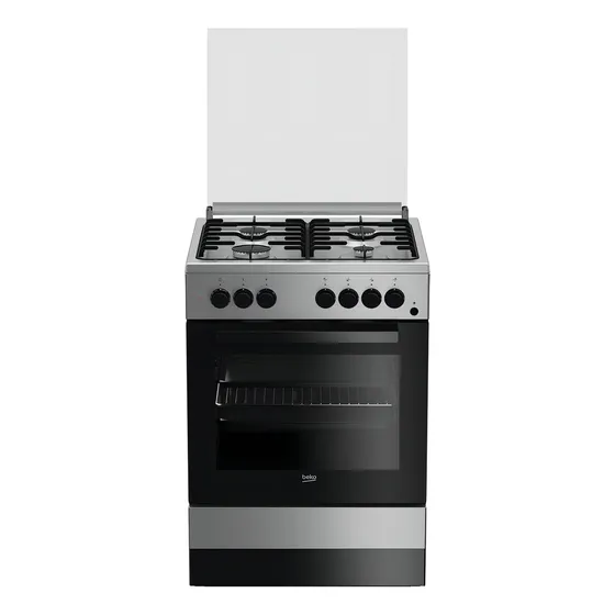 Cocina Beko FSE62110DX color acero inoxidable con puerta con visor 220V