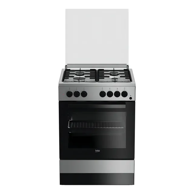 Cocina Beko FSE62110DX color acero inoxidable con puerta con visor