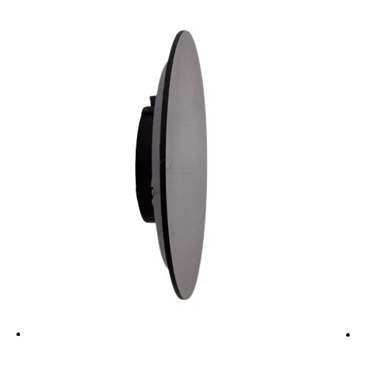 Aplique Circular Led 9w Negro Ip65 Luz Indirecta Tritono