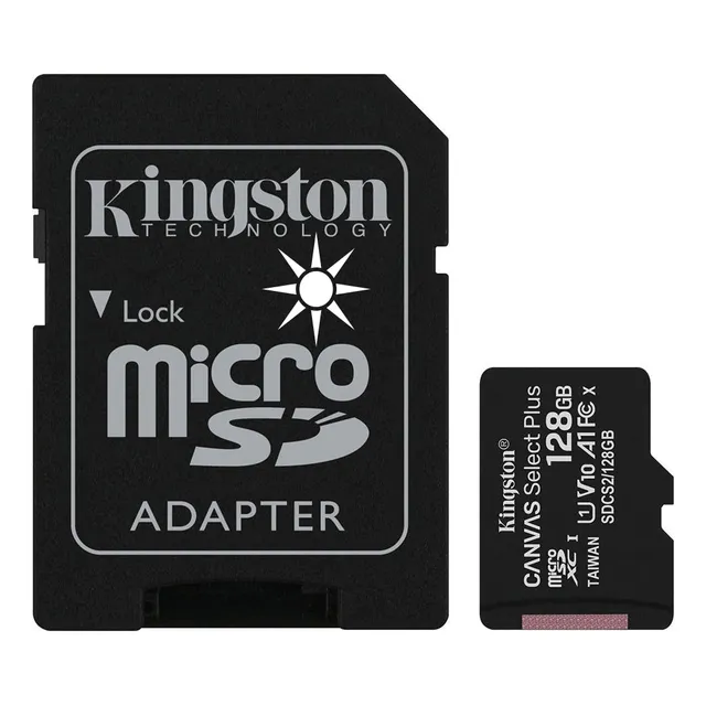 Memoria Micro Sd Kingston 128gb Clase 10 Con Adaptador