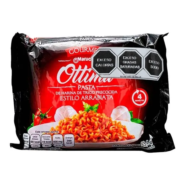 Sopa Maruchan Ottima Gourmet Pesto Arrabiata Y Quesos 93.4 G Sabores Arrabiata