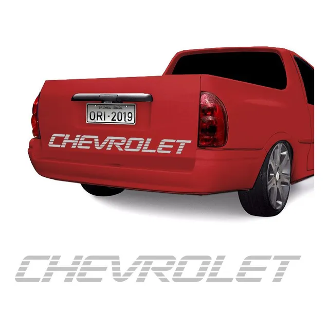 Faixa Chevrolet Corsa Picape Pick-up Tampa Traseira Cinza