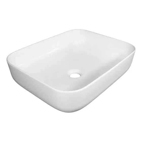 Lavabo Rectangular Blanco Ovalín Cerámico De Lujo