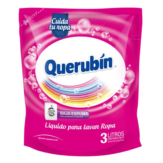 Jabon Liquido Para Ropa Baja Espuma Querubin Doypack X 3 Lts