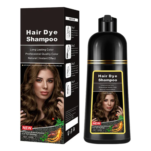 Hzp El Champú Instant Color De 500 Ml Cubre Las Canas En 10