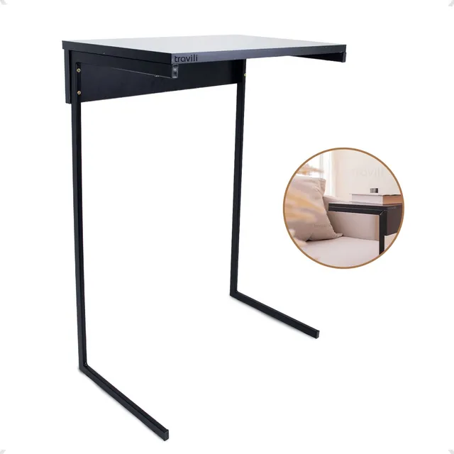 Mesinha Lateral Apoio De Canto Sofá Cama Leitura E Notebook