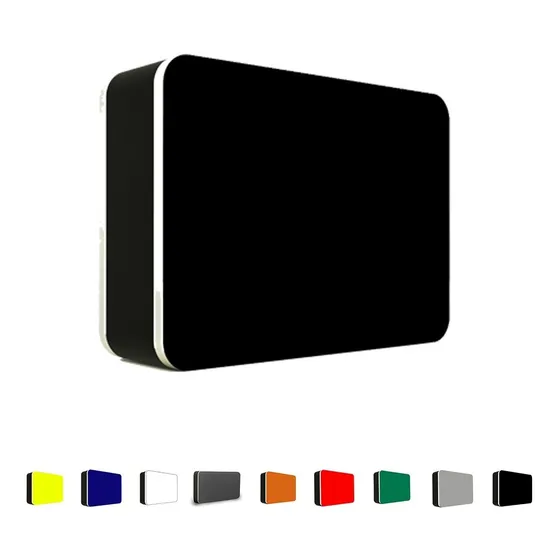 15 Chapas De Acm De 1,50x5,00 3mm Preto Brilho