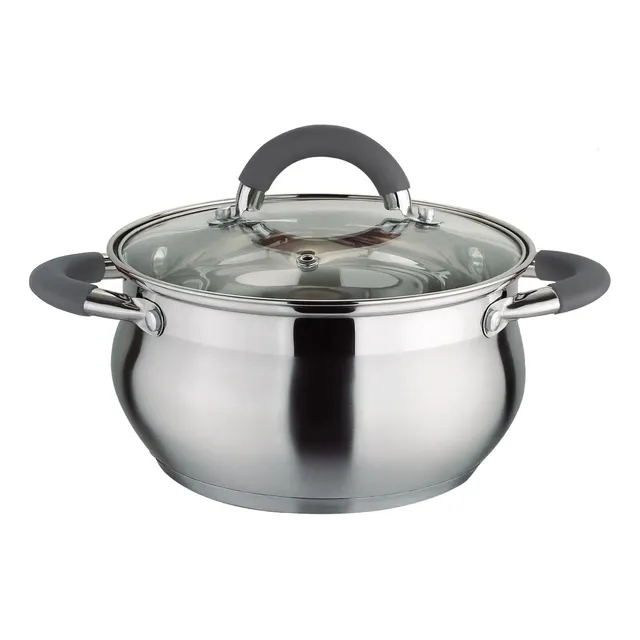 Olla En Acero Inoxidable 22 Cm 4.6 Lt Con Tapa Home Elements
