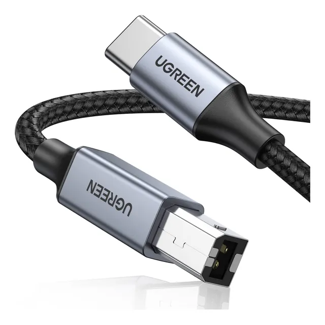 Cable De Impresora Usb C A Usb B 2.0 Ugreen De 6 Pies Para M