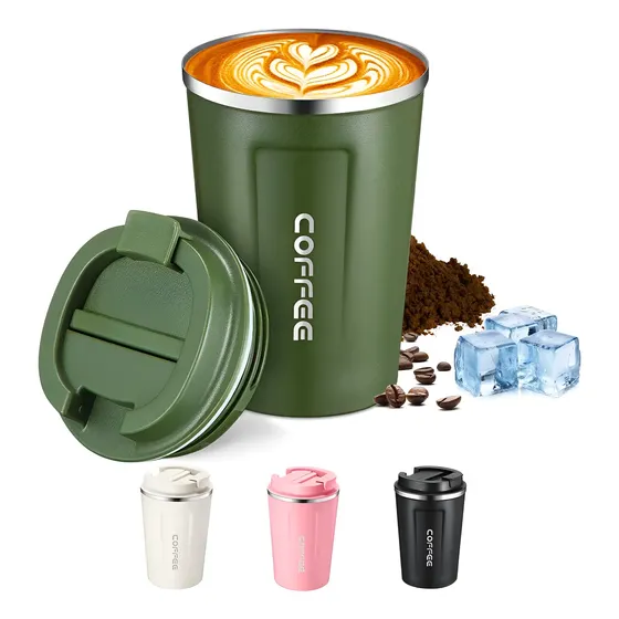 Termo Para Cafe Vaso Térmico Portátil 380ml Acero Inoxidable