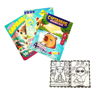 24 Libros Colorear Capibara Iluminar Pintar Mayoreo Economic 24 Libros Colorear Capibara Iluminar Pintar Mayoreo Economic