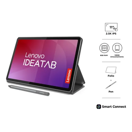 Ideatab 11 2k Mtk D6300 8gb 128gb Wifi+ Folio + Pen - Luna Grey