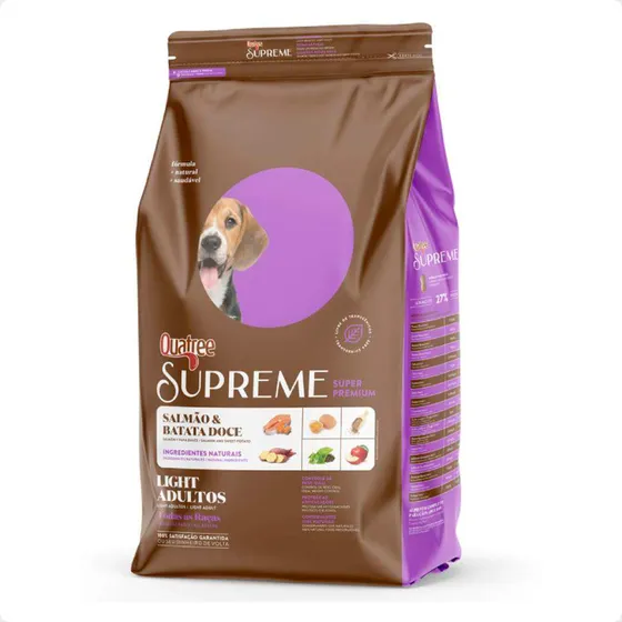 Quatree Supreme Light Cães Obesos E Castrados Ração 3kg