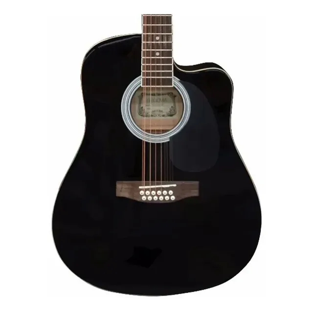 Segovia Guitarra Texana Electroacústica Negra Sgd20ecbka Color Negro Orientación de la mano Diestro