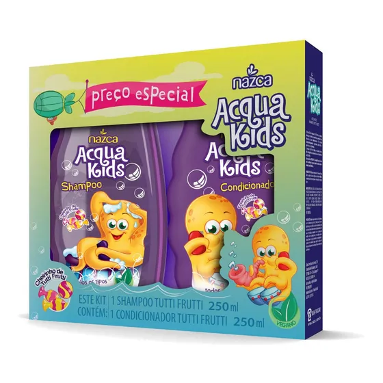 Kit Shampoo E Condicionador Acqua Kids Tutti Frutti 250ml