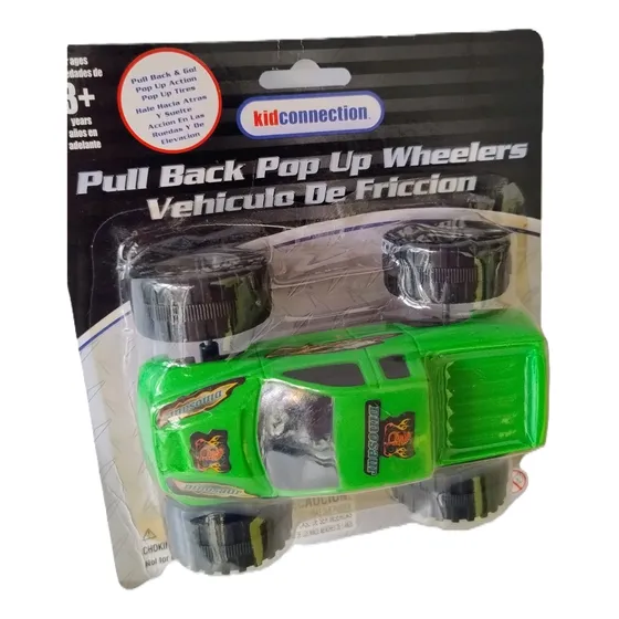 Vehículo De Juguete De Fricción Y Elevación Para Niños Pop Up Wheelers Verde