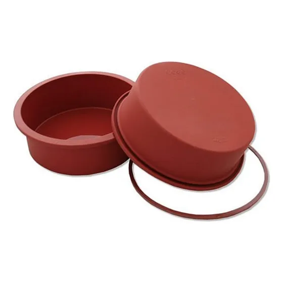 Molde De Silicona Para Torta Sft180 Round Silikomart Color Rojo