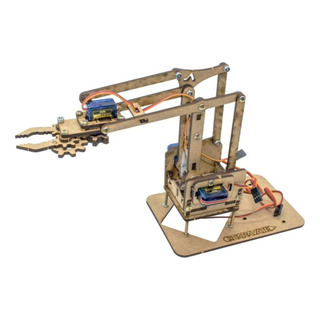 Braço Robótico Em Mdf + Parafusos Ideal Para Arduino Braço Robótico Em Mdf + Parafusos Ideal Para Arduino