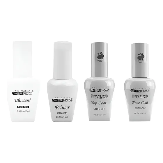 Kit Manicura Ultrabond Primer Base Coat Top Coat Cherimoya 
