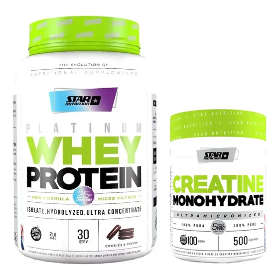 Star Nutrition Whey Protein 2lb + Creatina Monohidrato 500gr