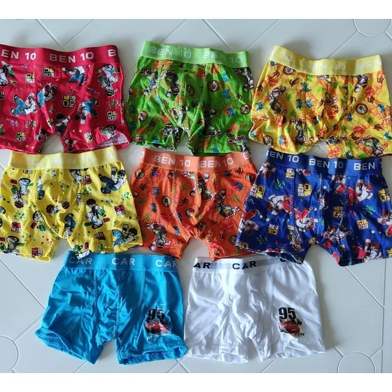 Ropa Interior Boxer Para Niños Estampado Comics Individual