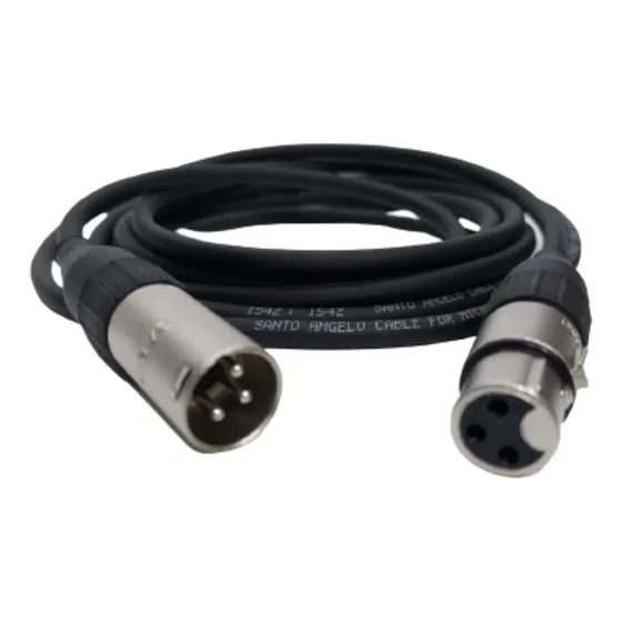 Cabo Santo Angelo Microfone Dmx Xlr Canon Balanceado 5 Metro