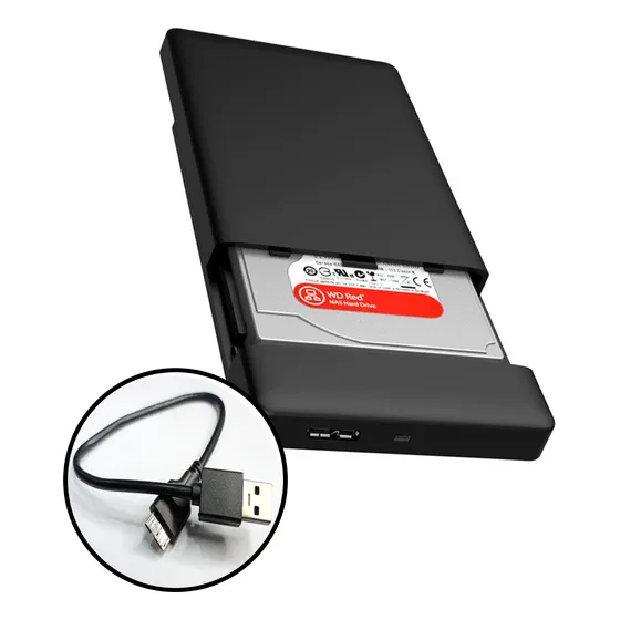 Case Disco Duro Externo Usb 3.0 Hdd 2.5 Black Color Negro