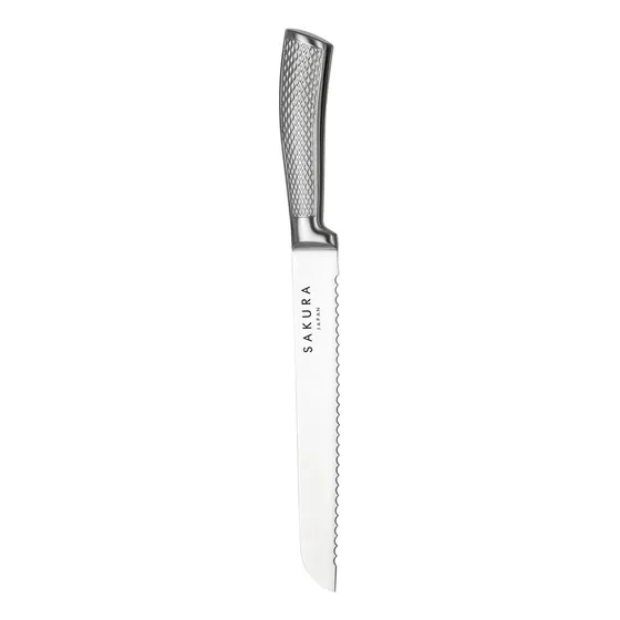 Cuchillo T-bone Para Pan Sakura Japones Acero Inoxidable Color Gris Acero