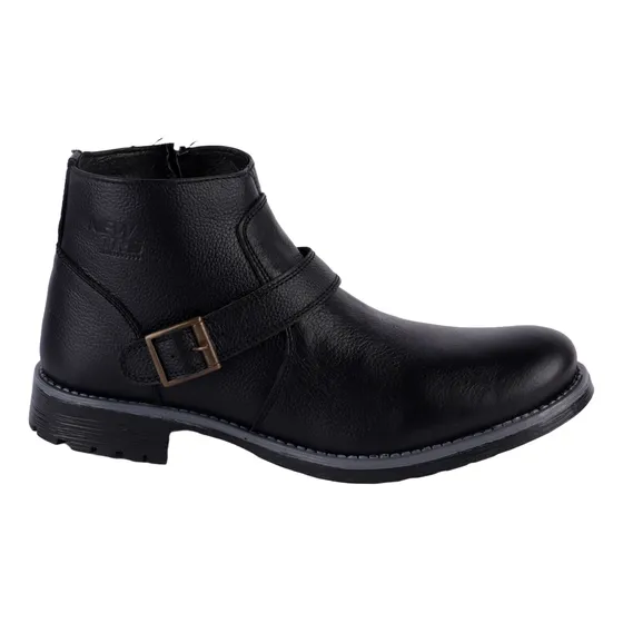 Botín Casual Fratello Color Negro Para Hombre 0812