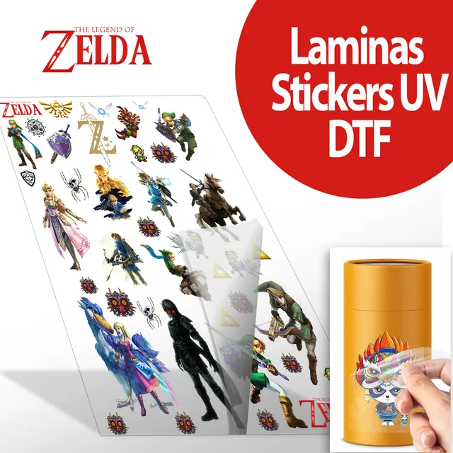 Stickers Uv Dtf Zelda Para Wii, Nintendi, Switch