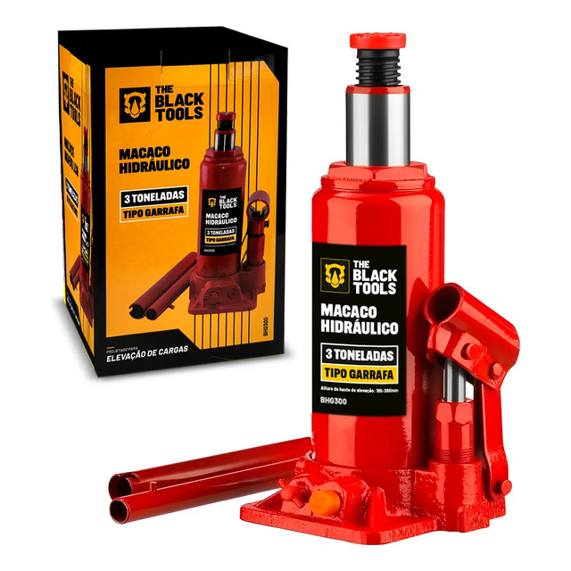 Macaco Hidráulico Vermelho Garrafa 3 Toneladas Para Carro Macaco Hidráulico Vermelho Garrafa 3 Toneladas Para Carro