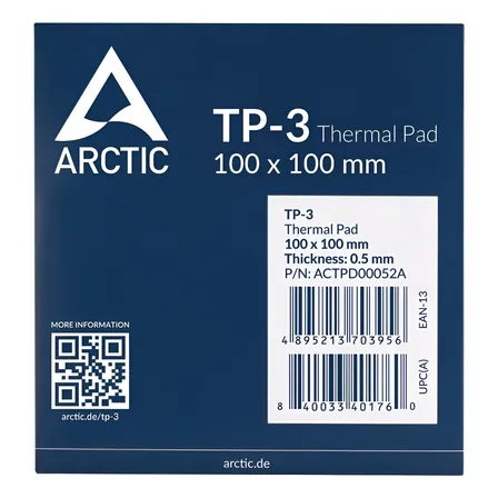 Thermal Pad Arctic Tp-3 100x100mm 0.5mm De Grosor Azul Oscuro 0.5mm