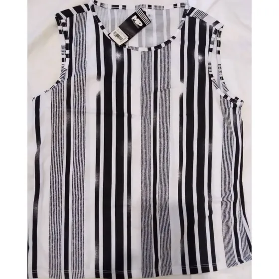 Blusa Dama Rayas Blanco Y Negro Talla M Nueva 