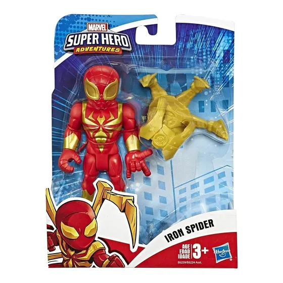 Figura Iron Spider Hasbro E6224 de Marvel Super Hero Adventures