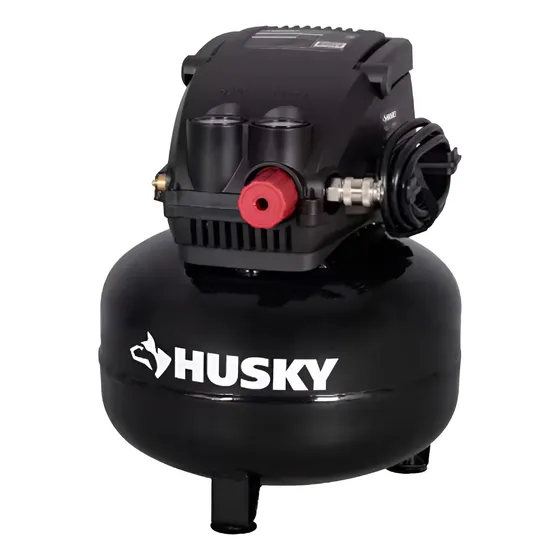 Compresor Husky 3 Galones 120 Psi Portatil Fase Eléctrica Mo Negro 60 Monofásica