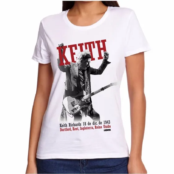 Remera / Keith Richards / Rolling Stones / Mujer / Pacamaka