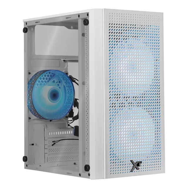 Gabinete XTREME PC GAMING Air Max Mini Torre 3 Fan ARGB Blanco CXTM2WT