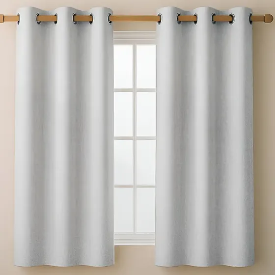 Cortina Blackout 100% Casatua 2 Paños 107x160cm Textura Lino Gris | Cuotas sin interés