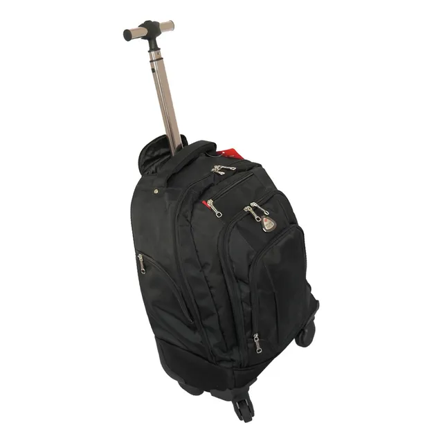 Mochila Ejecutiva 2 En 1 Para Laptop Con 4 Ruedas Y Refuerzo