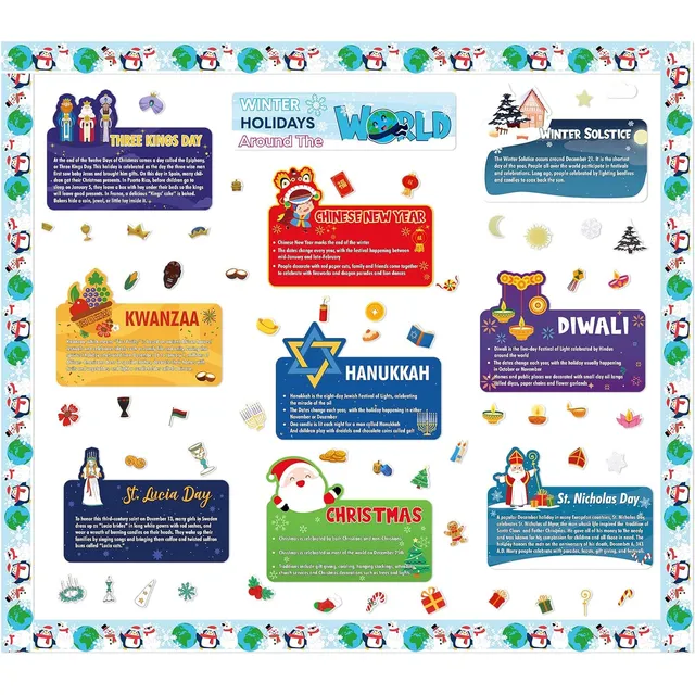 Tablón Anuncios 105 Piezas Año Nuevo Chino Navidad Hanukkah
