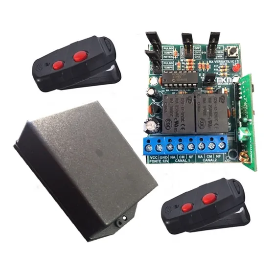 Módulo Receptor Duplo + 2 Controles Remoto 433 Mhz