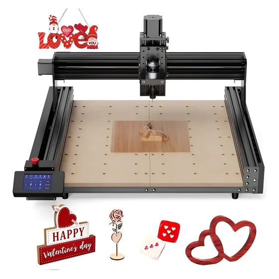 Máquina Cnc Router Metal Alumínio Acrílico 46*46 + Motor 80w