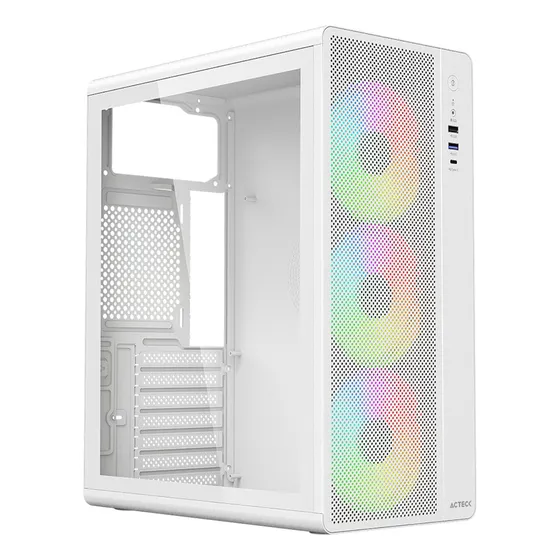 Gabinete Acteck Gm767 Atx 3 Fan Rgb Usb-c Mesh Ac-941716