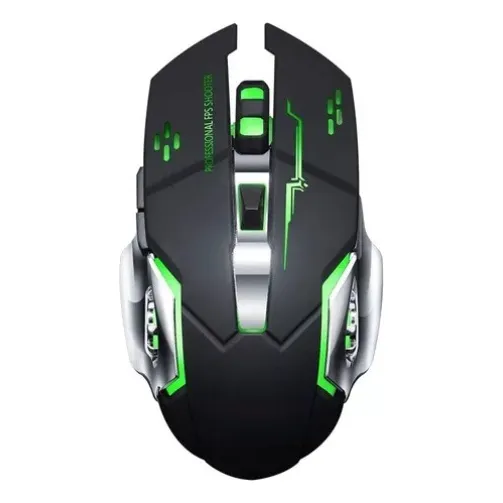 Mouse Inalámbrico Gamer Rgb - Recargable 6 Botones