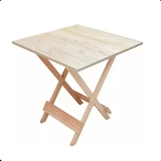 Mesa Bar Dobrável Em Madeira De Pinus Cor Cru (sem Pintura)
