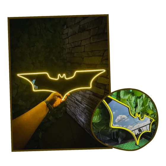Letrero Neon Led Batman Efecto Espejo Neon