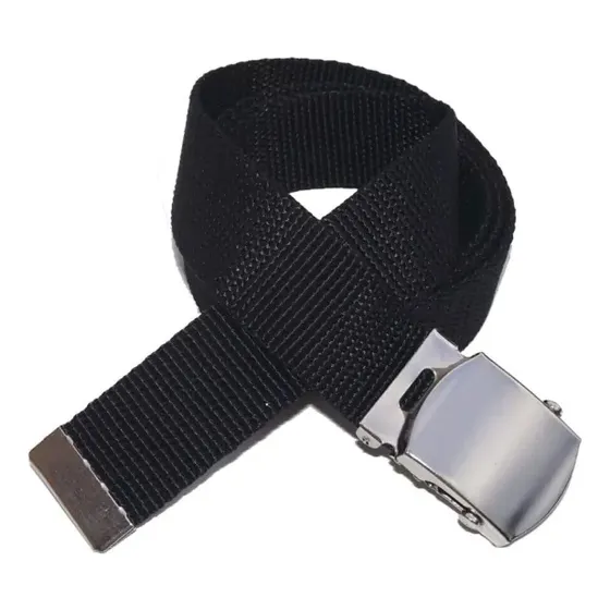 Cinto Militar 3,5cm Nylon (polipropileno) Plus Size 160cm Cor Preto Tamanho Ajustável Até 160cm (tamanho Total)