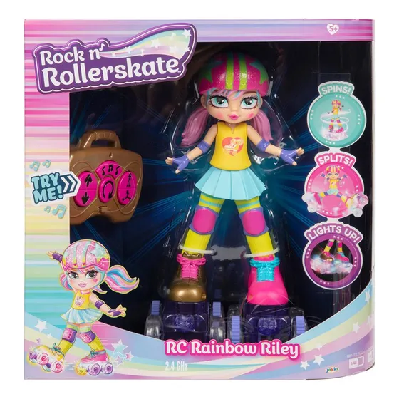 Boneca Rainbow Riley Patinadora Com Controle Remoto Candide