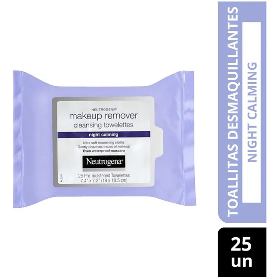 25 Toallitas Desmaquillantes Neutrogena® Night Calming